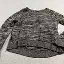 360 Cashmere  Grey Black Marled Crewneck Cashmere & Wool Sweater Size Medium EUC Photo 0