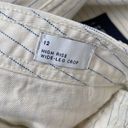 Gap  High Rise Wide Leg Crop Jeans Ivory Striped Photo 9