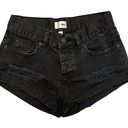 Amuse Society  Black Denim Jean Shorts Size 24" Photo 0