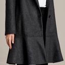 ALLSAINTS NWT  Charcoal Gray Grace Ruffle Wool Coat Photo 3