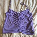 ZARA 2000s y2k going out top tank lilac lavender crop Photo 0