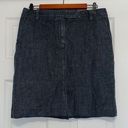 Talbots  Dark Denim Pinstripe Mini Skirt Photo 0