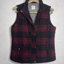 Harper  Boutique Vest Size Small Plaid Full Zip Faux Fur Fleece Sleeveless Photo 0