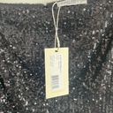 Ramy Brook New!  Black Sequin Hazel Long Sleeve Puff-Sleeve Top Photo 6