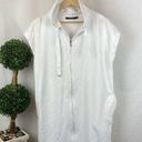 Ralph Lauren  White Zip Front Hoody Swim Suit Bath Robe Coverup Dress M Photo 1