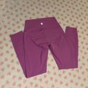 Lululemon wunder under leggings size 4 magenta glow 25” Photo 1