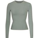 SKIMS COTTON JERSEY LONG SLEEVE TSHIRT MINERAL SMALL Photo 0