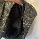 Guess by Marciano Guess Marciano Skirt Y2K Floral Black Metallic Foil Silver Party Size 0 Pockets Photo 4