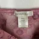 Bozzolo  Dark Mauve Floral Lace Bralette Photo 3