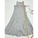 J.Jill  Tank Dress Pleated Sleeveless Scoop Neck Side Zip Linen Gray Medium Photo 9