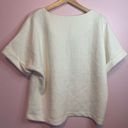 Bobeau  white textured women’s blouse short sleeve‎ shirt size large Photo 5