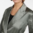 Vince  Green Satin Cocktail Formal Blazer Jacket, EUC, Size 8, MSRP $595 Photo 5