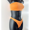 Naked Wardrobe  Strapless Tube Bandeau High Cut Cheeky Bikini Orange Medium Photo 6