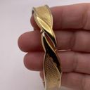 Monet Signed  Costume Jewelry Gold Tone Bangle Bracelet Photo 2