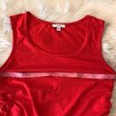 Skinny Girl  stretch slub jersey knit side ruched tank top red S Photo 6