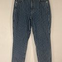 American Eagle Mom Jean high rise striped cotton denim jeans 12 Photo 0