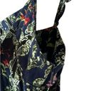 Agua Bendita  Target Mini Dress Navy Floral Flutter Strappy Sleeve Size Medium Photo 5