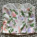 ZARA NWT XS  Floral Corset Coquette Top Summer Bustier Structured Photo 3