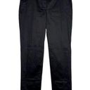 ZARA J.Crew Straight Leg Trousers Mid Rise Pockets Flat Zip Stretch 2 Black #2457 Photo 0