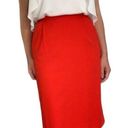 Pendleton Vintage  Pencil Skirt Red High Waist Knee Length Career Size 6 Photo 0