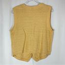 Talbots Christopher & Banks | Yellow Knit Sweater Vest Button Front Soft Ramie Cotton XL Photo 4