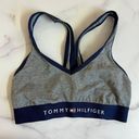 Tommy Hilfiger Gray And Blue Unlined Sports Bra Size Small Photo 0