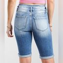 Bermuda Kancan Signature High Rise  Stretch Long Jean Shorts Women’s Size 30 | 10 Photo 3