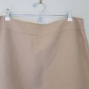 Tahari  Linen Blend Tan Straight Skirt Photo 1