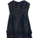 Max and Cleo  Rosette Embellished Trim Strapless Taffeta Special Occasion Dress 10 Photo 0