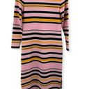 Noisy May  Pink Striped Long Sleeve Midi Dress Med Photo 3