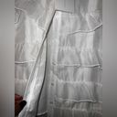 Edge NWT S’ White Sheer Long Sleeve Tiered Women Blouse Size XS Photo 3