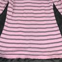 Talbots Size L long bell sleeve, pink and black striped dress/ tunic  100% cotton Photo 6
