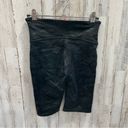 Spanx  Black Camo Faux Leather Biker Short Womens Size Small Photo 3