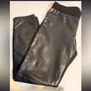 Ralph Lauren Lauren  Women Faux Leather Leggings Black Size 6 Photo 3