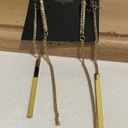 The Bar g by Gennaro Gold Plated and Rhinestone Dangling Chain Pierced Earri… Photo 1