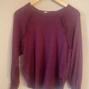 Pilcro  Ruffled Raglan Thermal Top, Berry, XS Photo 3