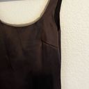 Akris  Satin Silk Scoop Neck Raw Hem Tank Blouse Black Size 4 Photo 6