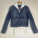 Abercrombie & Fitch  Women’s Sz S Shawl Sweater Lined Denim Jacket Button Jacket Photo 4