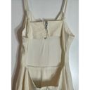 NBD Revolve  Star White Linen Blend Cut Out Back Strappy Jumpsuit XXS NWT Photo 5