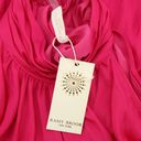 Ramy Brook NWT  Julia Ruffled Cold Shoulder Passion Pink Satin Top S Photo 5