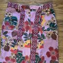 Farm Rio  Women's PXL Pink‎ Floral Tropical Pants High Waist Photo 3