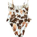 We Wore What  Danielle One Piece Cowhide Swimsuit Bathing Suit Size XS Women's Photo 6