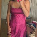 Selfie Leslie DOLCE LIFE LOW BACK MINI DRESS SATIN FUCHSIA Photo 0