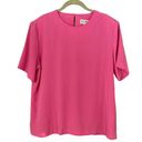 Susan Graver  S.G. Sport Pink Solid Short Sleeve Shell Size Large Photo 4