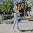 ZARA Gingham High Waist Pants Photo 1