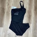 DKNY  Women's Solid Black One Shoulder Open Side/Back One Piece Swimsuit sz 10 Photo 1