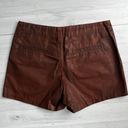 J Brand  Brown Wax Coated Denim Leather Look Shorts Size 27 Photo 2