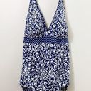 L.L.Bean  Floral/Polka Dot Navy/White One Piece Swimsuit Photo 0