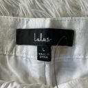 Lulus  Women’s Blissfully Boho Ivory Tasseled Wide-Leg Pants size Large Photo 6