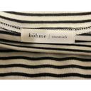 Bohme  Green White Striped Hi Low T-Shirt Size Small Photo 5